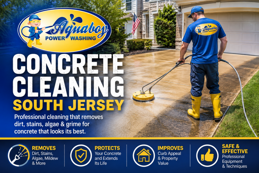 Concrete power washing